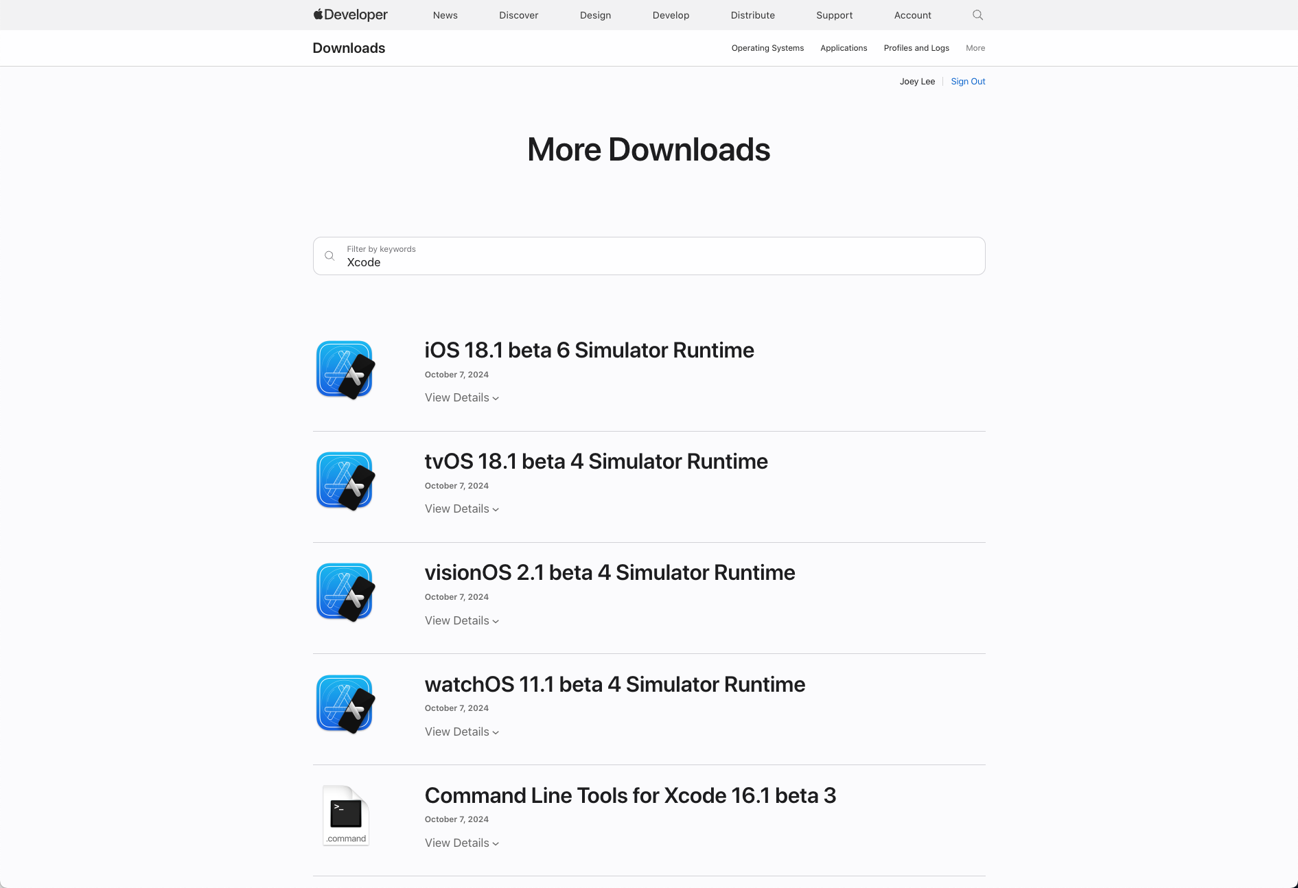 (L) App Store, (R) Apple Developer Web