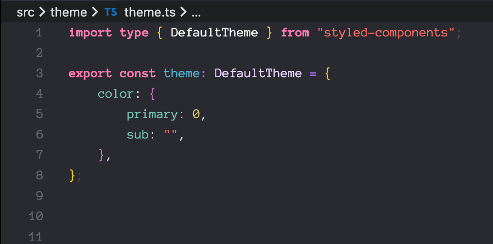 (L) theme.d.ts, (R) theme.ts